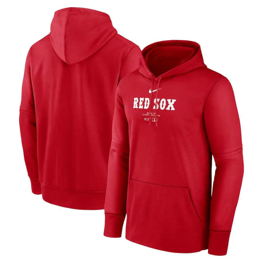 Men 2025 MLB Boston Red Sox Red Nike hoodie style 2